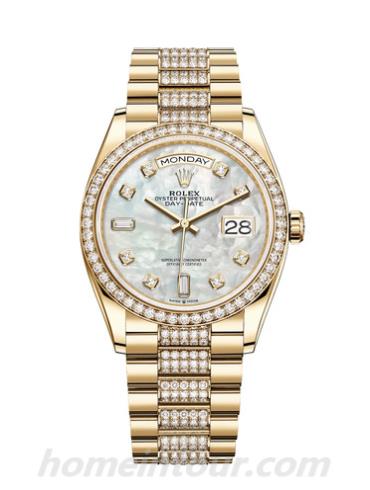 劳力士128348RBR-0019男表星期日历型-表带/表径36mm