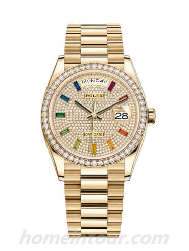 劳力士128348RBR-0030男表星期日历型-表带/表径36mm