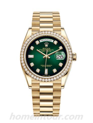 劳力士128348RBR-0035男表星期日历型-表带/表径36mm