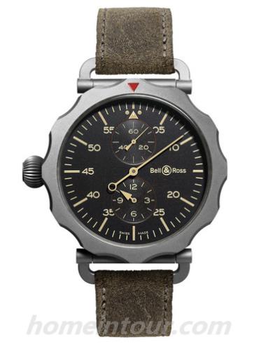 柏莱士BRWW2-REG-HERSCA男表VINTAGE系列-深灰色表带/表径45mm