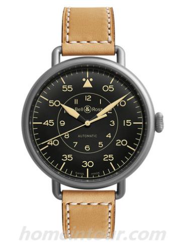 柏莱士BRWW192-HER_SCA男表VINTAGE系列-浅黄色表带/表径45mm