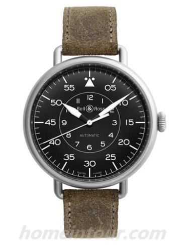 柏莱士BRWW192-MIL_SCA男表VINTAGE系列-棕色表带/表径45mm