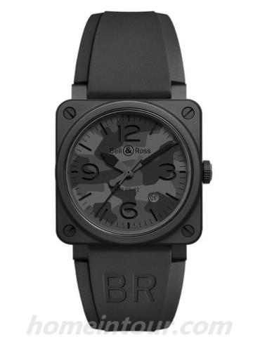 柏莱士BR0392-CAMO-CE_SRB男表INSTRUMENTS系列-黑色表带/表径42mm