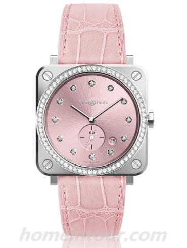 柏莱士BRS-PK-ST-LGD_SCR女表INSTRUMENTS系列-粉红色表带/表径39mm