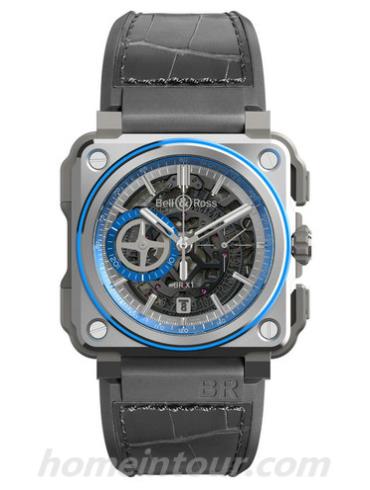 柏莱士BRX1-AL-TI-BLU男表AVIATION系列-灰色表带/表径45mm