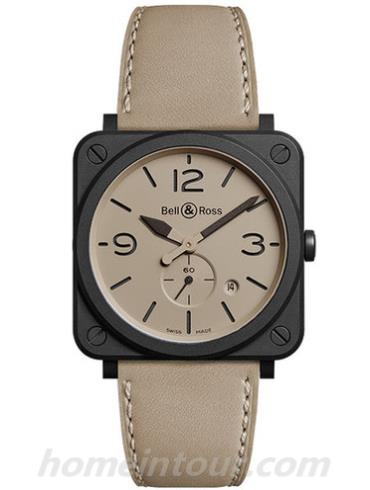 柏莱士BR_S_DESERT_TYPE男表AVIATION系列-米色表带/表径39mm