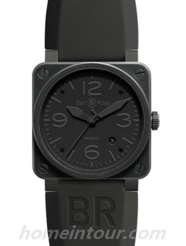 柏莱士BR_03-92_PHANTOM_CERAMIC男表AVIATION系列-黑色表带/表径42mm