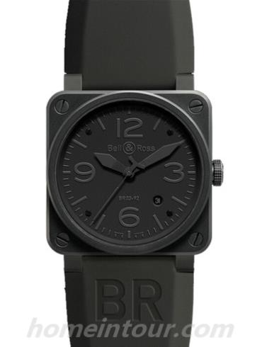 柏莱士BR_03-92_PHANTOM男表AVIATION系列-黑色表带/表径42mm