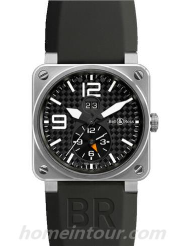 柏莱士BR_03-51_GMT_TITANIUM男表AVIATION系列-黑色表带/表径42mm