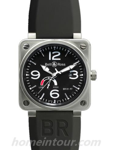 柏莱士BR_01-97_RESERVE_DE_MARCHE男表AVIATION系列-黑色表带/表径46mm