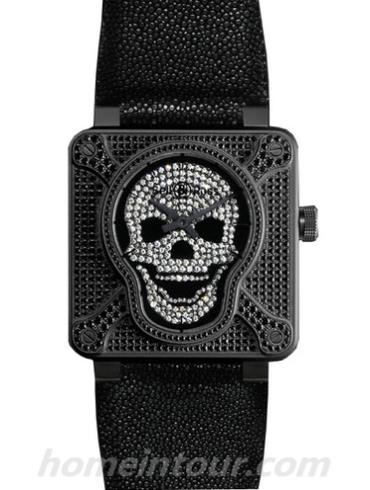 柏莱士BR_01_AIRBORNE_672男表AVIATION系列-黑色表带/表径46mm