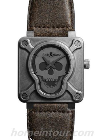 柏莱士BR_01_AIRBORNE_II男表AVIATION系列-棕色表带/表径46mm