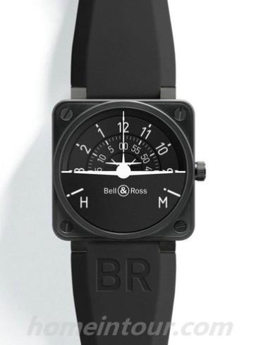 柏莱士BR_01_TURN_COORDINATOR男表AVIATION系列-黑色表带/表径46mm