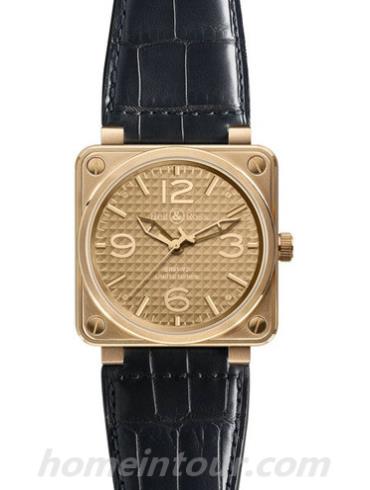 柏莱士BR_01-92_GOLD_INGOT男表AVIATION系列-黑色表带/表径46mm