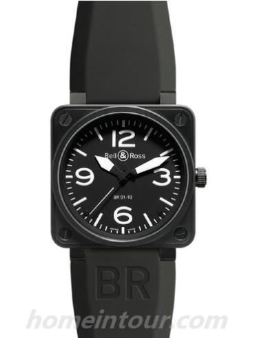 柏莱士BR_01-92_CARBON男表AVIATION系列-黑色表带/表径46mm