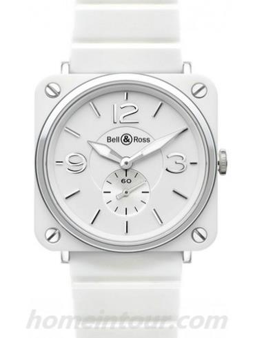 柏莱士BR_S_WHITE_CERAMIC男表AVIATION系列-白色表带/表径39mm