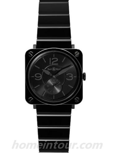 柏莱士BR_S_BLACK_CERAMIC_PHANTOM男表AVIATION系列-黑色表带/表径39mm