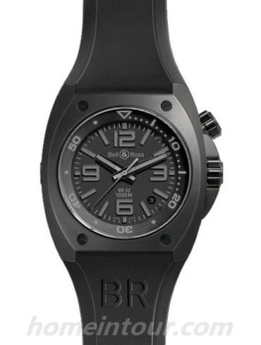 柏莱士BR_02-92_PHANTOM男表MARINE系列-黑色表带/表径44mm