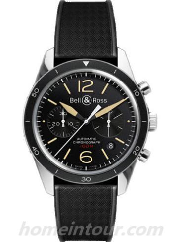 柏莱士BR_126_SPORT_HERITAGE男表VINTAGE系列-黑色表带/表径43mm