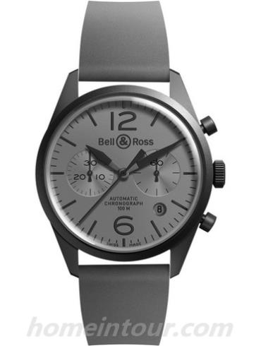 柏莱士BR_126_COMMANDO男表VINTAGE系列-灰色表带/表径41mm