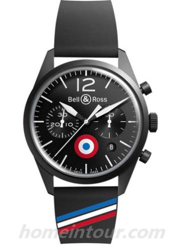 柏莱士BR_126_INSIGNIA_FR男表VINTAGE系列-黑色表带/表径41mm