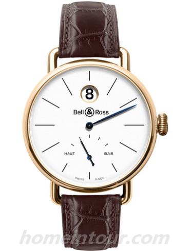 柏莱士WW1_HEURE_SAUTANTE_ROSE_GOLD男表VINTAGE系列-棕色表带/表径42mm
