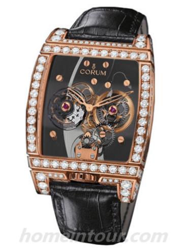 昆仑382.871.85_0F01_0000男表昆仑桥系列-黑色表带/表径38x53mm