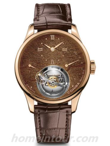 真力时18.2214.8804_95.C713男表ACADEMY-棕色表带/表径45mm