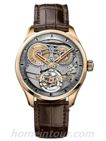 真力时18.2520.4805_98.C713男表ACADEMY-棕色表带/表径45mm