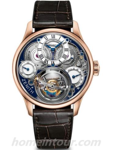 真力时18.2211.8805.36.C713男表ACADEMY-棕色表带/表径45mm