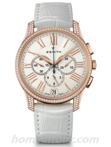 真力时22.2114.400_34.C510女表ELITE系列-白色表带/表径42mm