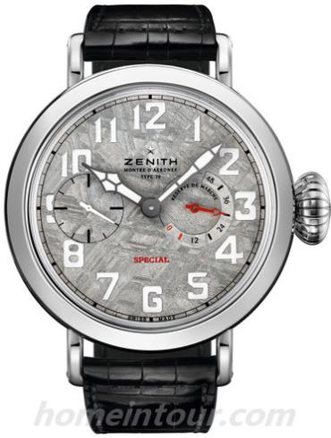 真力时04.2421.50_1117.C714男表飞行员系列-黑色表带/表径60mm