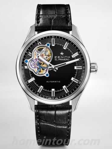 真力时03.2170.4613_21.C714男表EL PRIMERO系列-黑色表带/表径40mm