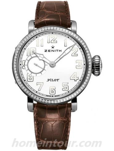 真力时16.1930.681_31.C725男表飞行员系列-棕色表带/表径40mm