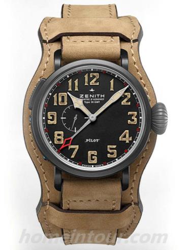 真力时96.2431.693_21.C738男表飞行员系列-棕色表带/表径48mm