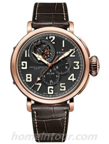 真力时87.2430.4035_21.C721男表飞行员系列-棕色表带/表径48mm