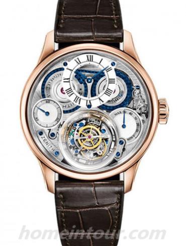 真力时18.2212.8805_36.C713男表ACADEMY-棕色表带/表径45mm