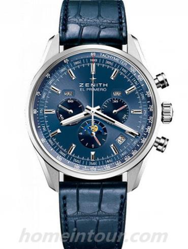 真力时03.2097.410_51.C700_男表EL PRIMERO系列-蓝色表带/表径42mm