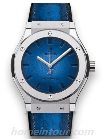 宇舶511.NX.050B.VR.BER16男表经典融合系列-蓝色表带/表径45mm