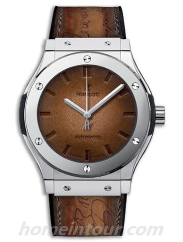 宇舶511.TX.050T.VR.BER16男表经典融合系列-棕色表带/表径45mm