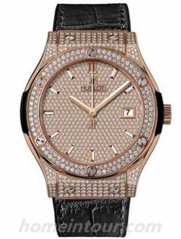 宇舶581.OX.9010.LR.1704女表经典融合系列-黑色表带/表径33mm