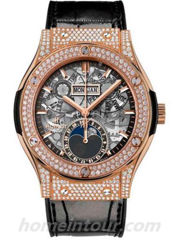 宇舶547.OX.0180.LR.1704男表经典融合系列-黑色表带/表径42mm