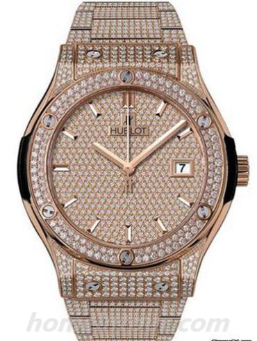 宇舶542.OX.9010.OX.3704男表经典融合系列-金色表带/表径42mm