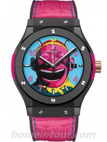 宇舶542.CM.6699.LR.MYC16男表经典融合系列-玫粉色表带/表径42mm