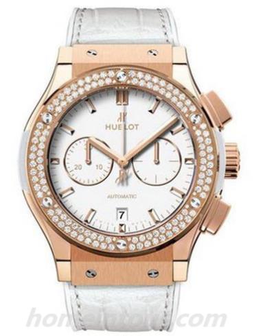 宇舶541.OE.2080.LR.1104女表经典融合系列-白色表带/表径42mm