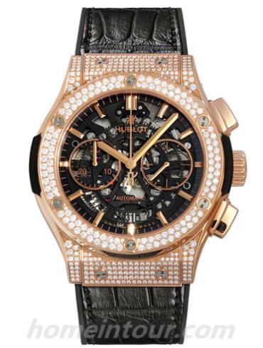 宇舶525.OX.0180.LR.1704男表经典融合系列-黑色表带/表径45mm