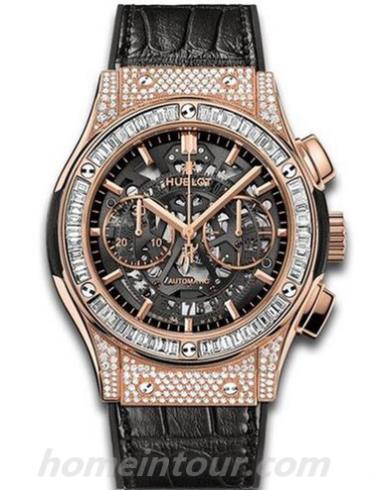 宇舶525.OX.0180.LR.0904男表经典融合系列-黑色表带/表径45mm