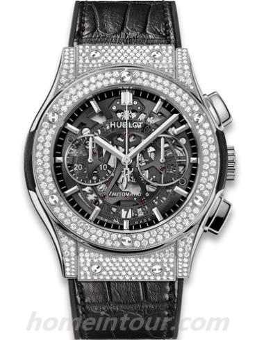 宇舶525.NX.0170.LR.1704男表经典融合系列-黑色表带/表径45mm