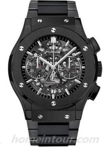 宇舶525.CM.0170.CM男表经典融合系列-黑色表带/表径45mm