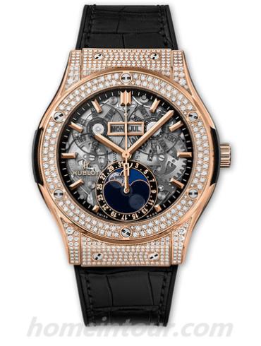 宇舶517.OX.0180.LR.1704男表经典融合系列-黑色表带/表径45mm